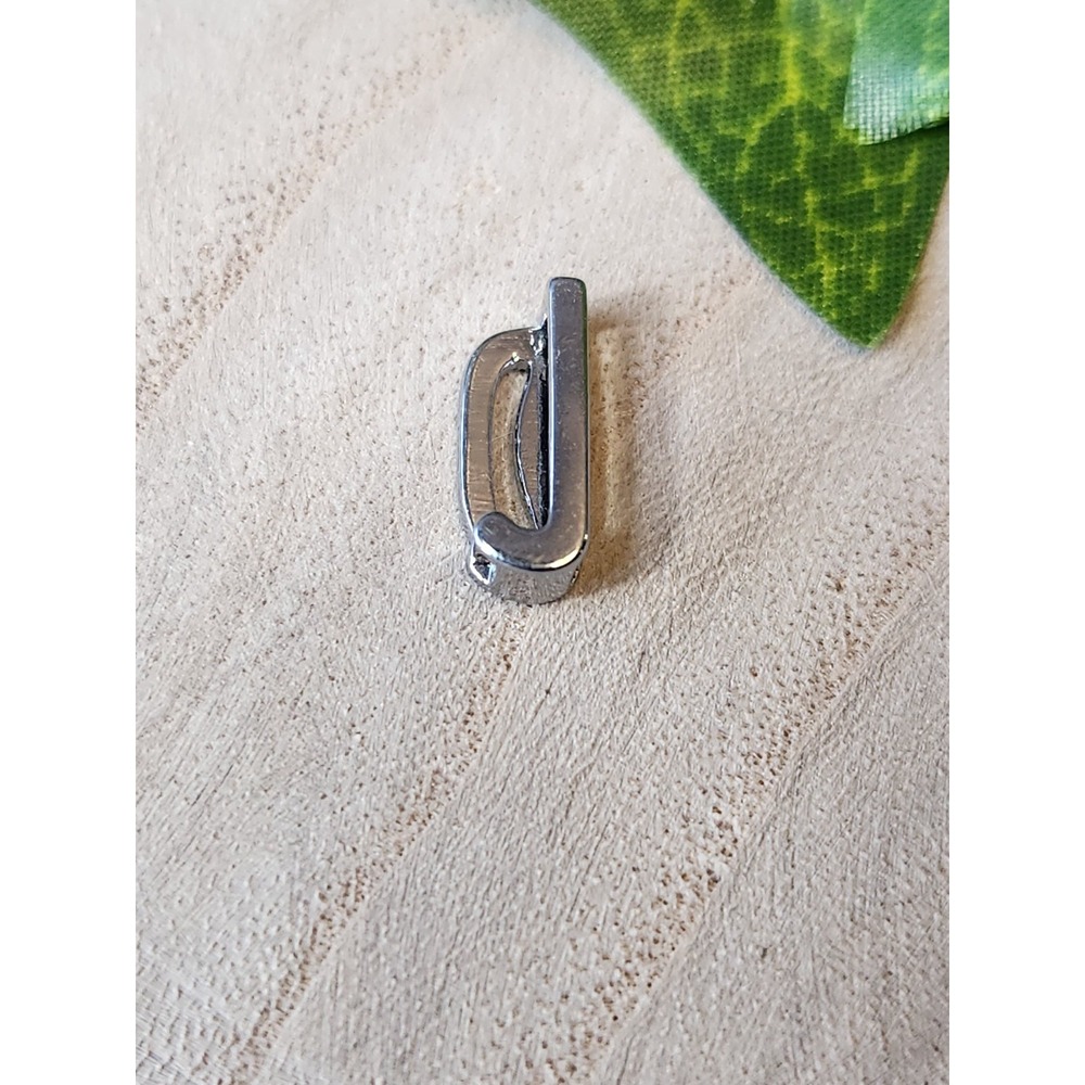 KEEP Collective Letter J Initial Collectible Slider Silver Tone Charm Keepsake